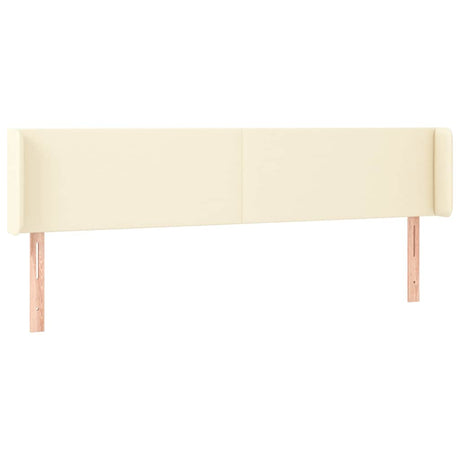 Vidaxl hoofdbord met randen 163x16x78 88 cm kunstleer crèmekleurig
