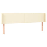 Vidaxl hoofdbord met randen 183x16x78 88 cm kunstleer crèmekleurig