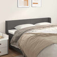 Vidaxl hoofdbord met randen 183x16x78 88 cm kunstleer grijs