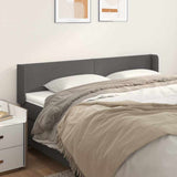 Vidaxl hoofdbord met randen 183x16x78 88 cm kunstleer grijs