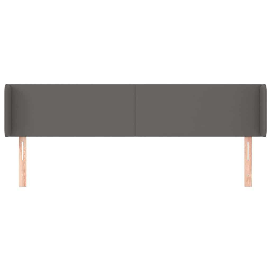 Vidaxl hoofdbord met randen 203x16x78 88 cm kunstleer grijs