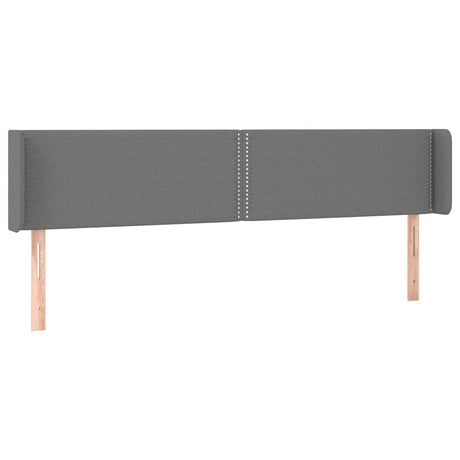 Vidaxl hoofdbord met randen 183x16x78 88 cm stof donkergrijs