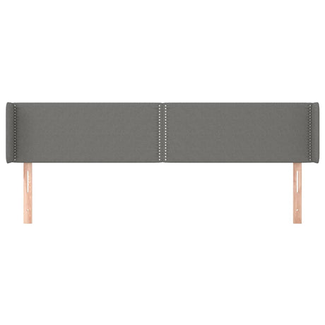 Vidaxl hoofdbord met randen 183x16x78 88 cm stof donkergrijs