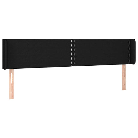 Vidaxl hoofdbord met randen 183x16x78 88 cm stof zwart