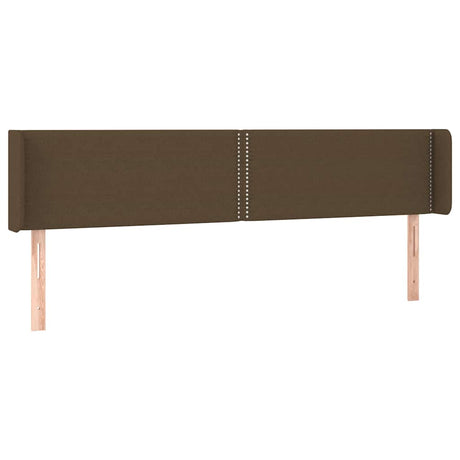 Vidaxl hoofdbord met randen 183x16x78 88 cm stof donkerbruin