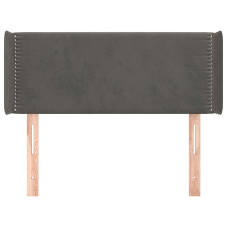 Vidaxl hoofdbord met randen 93x16x78 88 cm fluweel donkergrijs