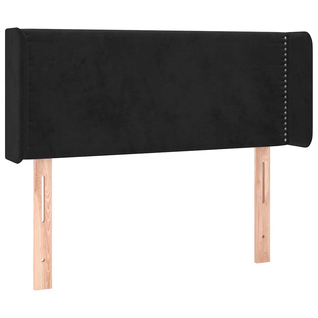 Vidaxl hoofdbord met randen 93x16x78 88 cm fluweel zwart