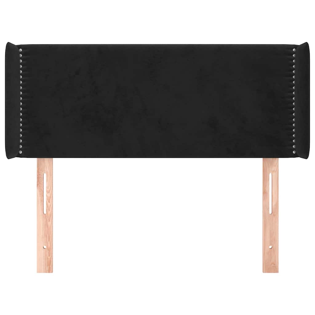 Vidaxl hoofdbord met randen 93x16x78 88 cm fluweel zwart