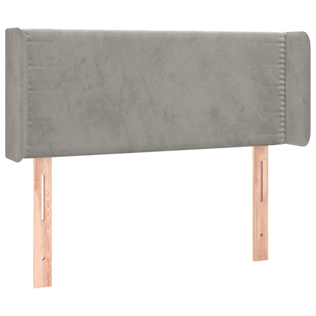 Vidaxl hoofdbord met randen 103x16x78 88 cm fluweel lichtgrijs