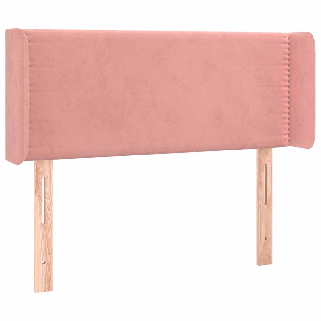 Vidaxl hoofdbord met randen 103x16x78 88 cm fluweel roze