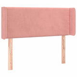 Vidaxl hoofdbord met randen 103x16x78 88 cm fluweel roze
