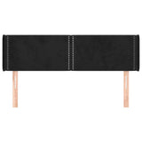 Vidaxl hoofdbord met randen 147x16x78 88 cm fluweel zwart