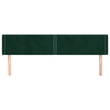 Vidaxl hoofdbord met randen 183x16x78 88 cm fluweel donkergroen