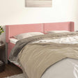 Vidaxl hoofdbord met randen 183x16x78 88 cm fluweel roze