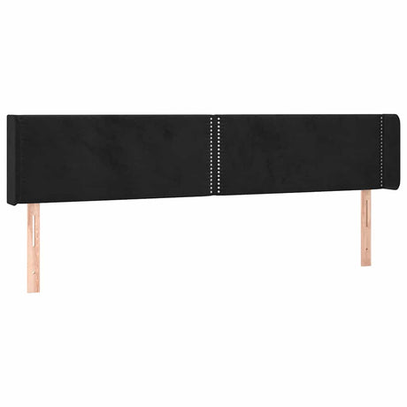 Vidaxl hoofdbord met randen 203x16x78 88 cm fluweel zwart