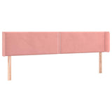 Vidaxl hoofdbord met randen 203x16x78 88 cm fluweel roze
