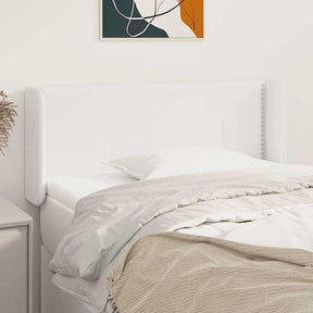 Vidaxl hoofdbord met randen 103x16x78 88 cm kunstleer wit