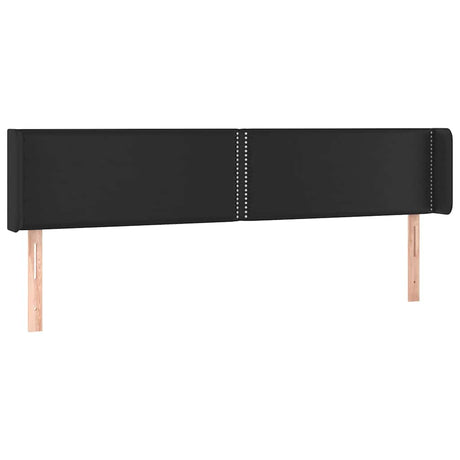 Vidaxl hoofdbord met randen 183x16x78 88 cm kunstleer zwart