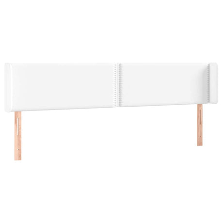 Vidaxl hoofdbord met randen 203x16x78 88 cm kunstleer wit
