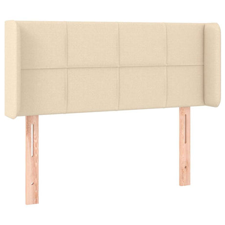 Vidaxl hoofdbord met randen 83x16x78 88 cm stof crèmekleurig