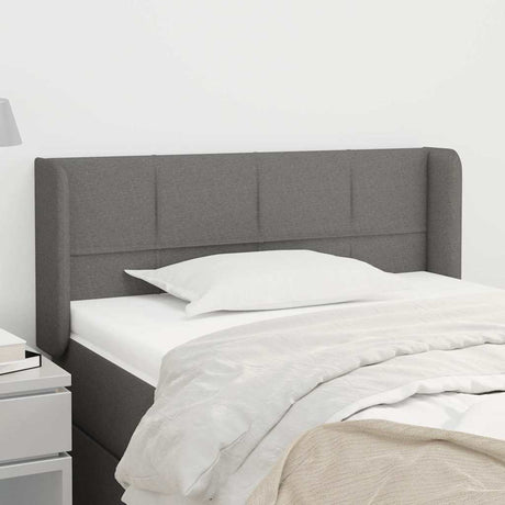 Vidaxl hoofdbord met randen 93x16x78 88 cm stof donkergrijs