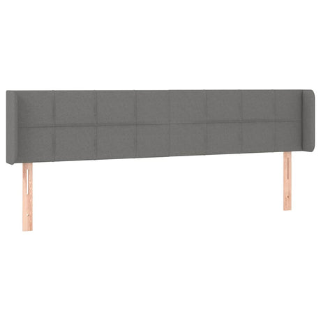 Vidaxl hoofdbord met randen 163x16x78 88 cm stof donkergrijs