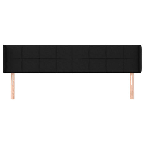 Vidaxl hoofdbord met randen 163x16x78 88 cm stof zwart