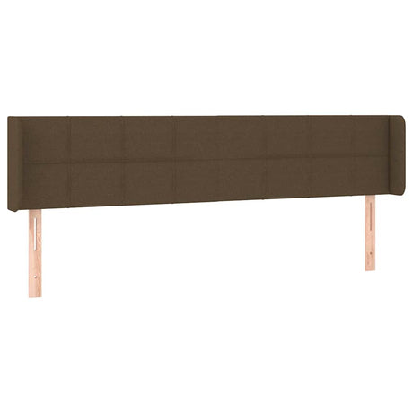 Vidaxl hoofdbord met randen 183x16x78 88 cm stof donkerbruin
