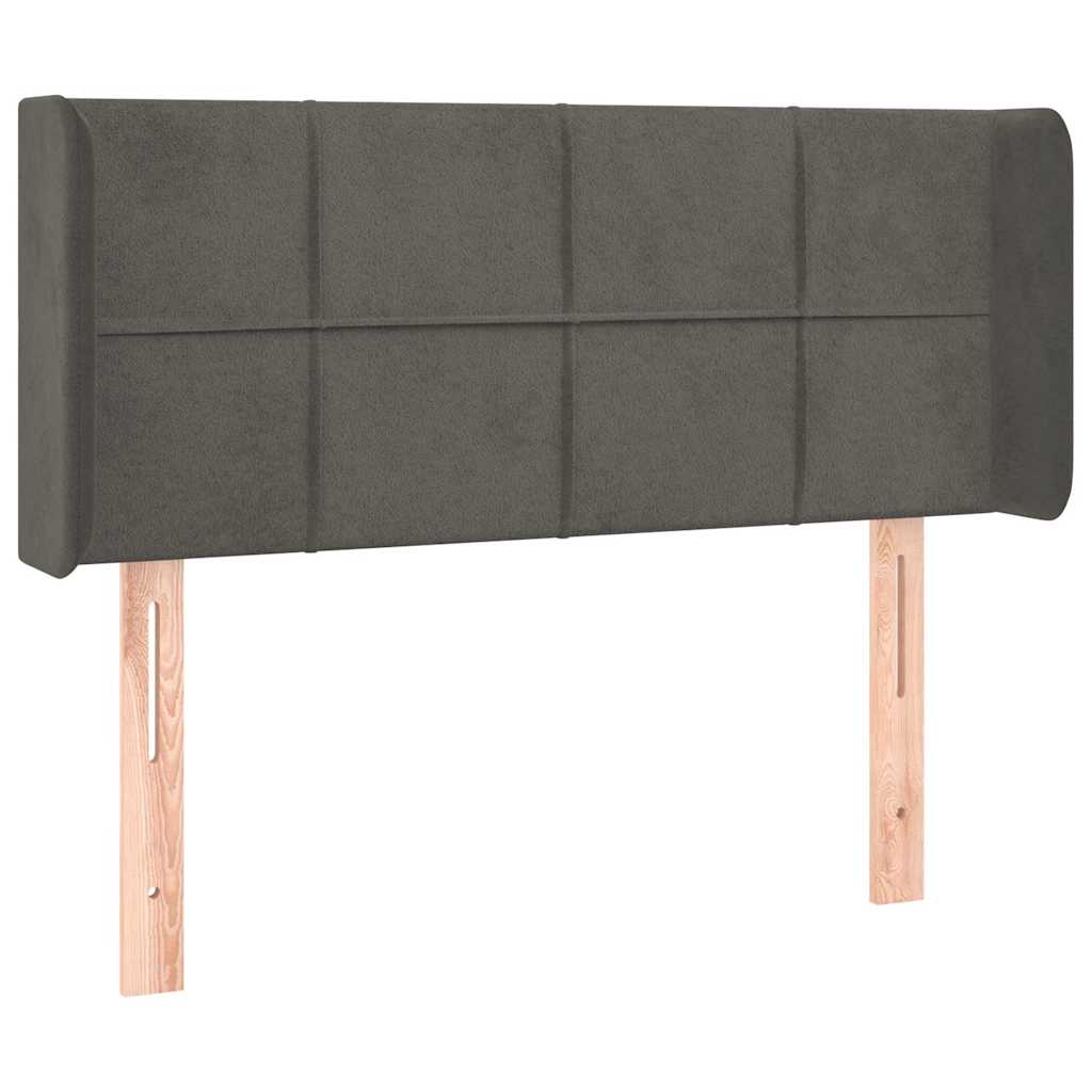 Vidaxl hoofdbord met randen 83x16x78 88 cm fluweel donkergrijs
