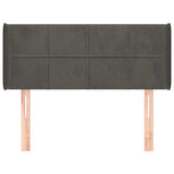 Vidaxl hoofdbord met randen 83x16x78 88 cm fluweel donkergrijs