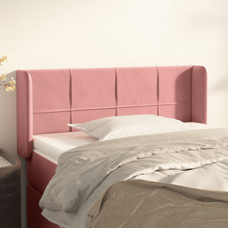 Vidaxl hoofdbord met randen 83x16x78 88 cm fluweel roze