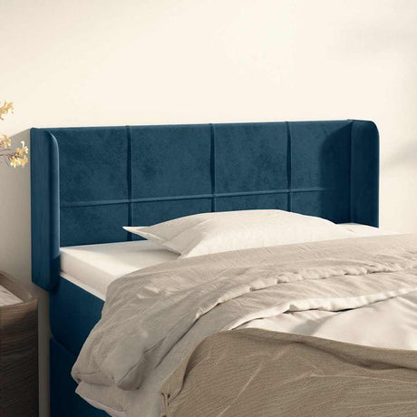 Vidaxl hoofdbord met randen 93x16x78 88 cm fluweel donkerblauw