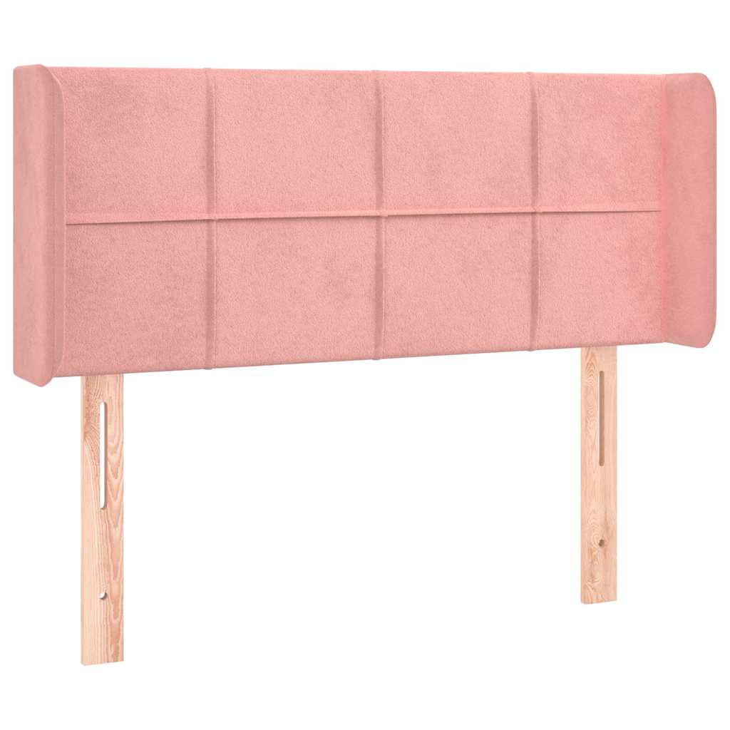 Vidaxl hoofdbord met randen 93x16x78 88 cm fluweel roze