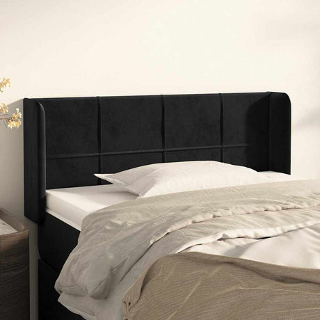 Vidaxl hoofdbord met randen 103x16x78 88 cm fluweel zwart