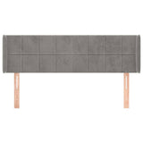 Vidaxl hoofdbord met randen 147x16x78 88 cm fluweel lichtgrijs