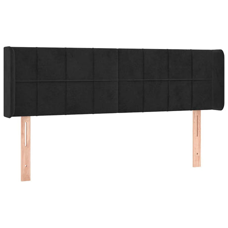 Vidaxl hoofdbord met randen 147x16x78 88 cm fluweel zwart