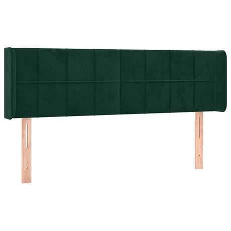 Vidaxl hoofdbord met randen 147x16x78 88 cm fluweel donkergroen