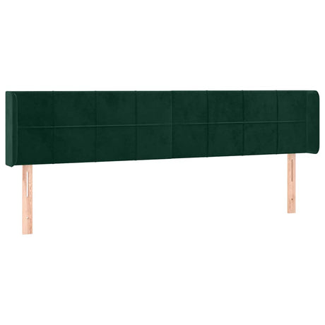 Vidaxl hoofdbord met randen 163x16x78 88 cm fluweel donkergroen