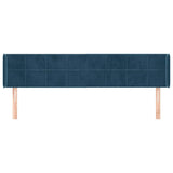 Vidaxl hoofdbord met randen 163x16x78 88 cm fluweel donkerblauw