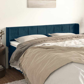Vidaxl hoofdbord met randen 163x16x78 88 cm fluweel donkerblauw