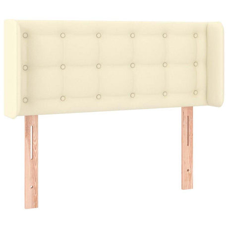 Vidaxl hoofdbord met randen 103x16x78 88 cm kunstleer crèmekleurig