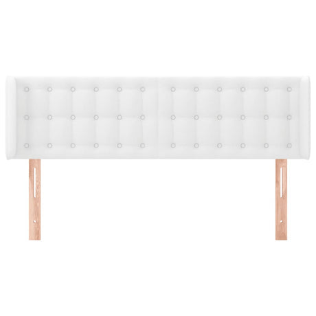 Vidaxl hoofdbord met randen 147x16x78 88 cm kunstleer wit
