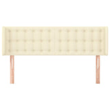 Vidaxl hoofdbord met randen 147x16x78 88 cm kunstleer crèmekleurig