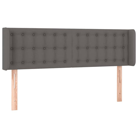 Vidaxl hoofdbord met randen 147x16x78 88 cm kunstleer grijs