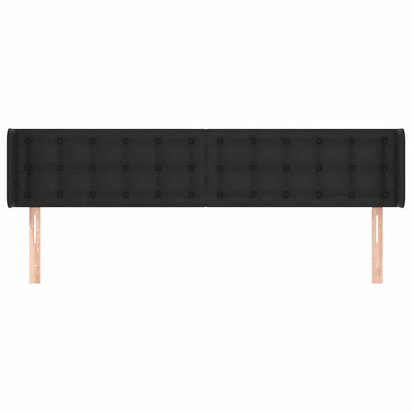 Vidaxl hoofdbord met randen 163x16x78 88 cm kunstleer zwart