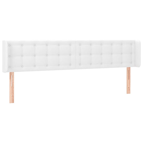 Vidaxl hoofdbord met randen 163x16x78 88 cm kunstleer wit