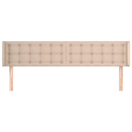 Vidaxl hoofdbord met randen 163x16x78 88 cm kunstleer cappuccinokleur