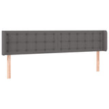 Vidaxl hoofdbord met randen 203x16x78 88 cm kunstleer grijs