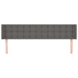 Vidaxl hoofdbord met randen 203x16x78 88 cm kunstleer grijs