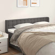 Vidaxl hoofdbord met randen 203x16x78 88 cm kunstleer grijs